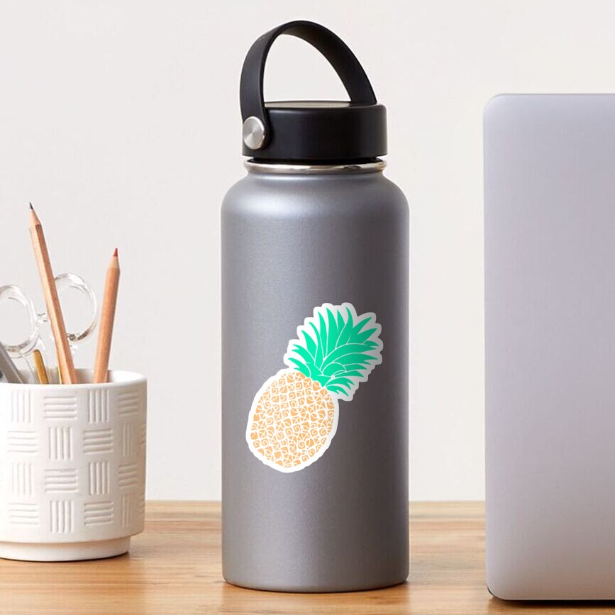 Bright Pineapple Pineapples Mint Orange Sticker