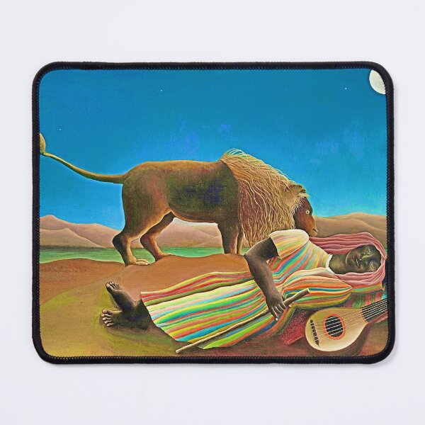 Item preview, Henri Rousseau's The Sleeping Gypsy (La Bohémienne endormie) (1897) famous painting (digitally enhanced by WatermarkNZ Press) designed and sold by CristalleLisa.