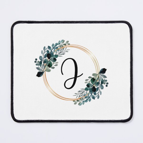Item preview, Monogram Letter J | Laurels with Gold Borders designed and sold by JustSeasons.