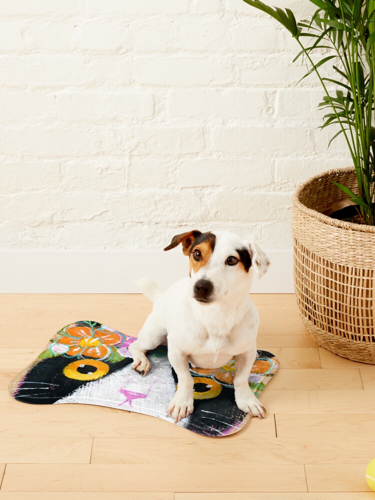 Alternate view of Kitty's Flower Crown Pet Mat
