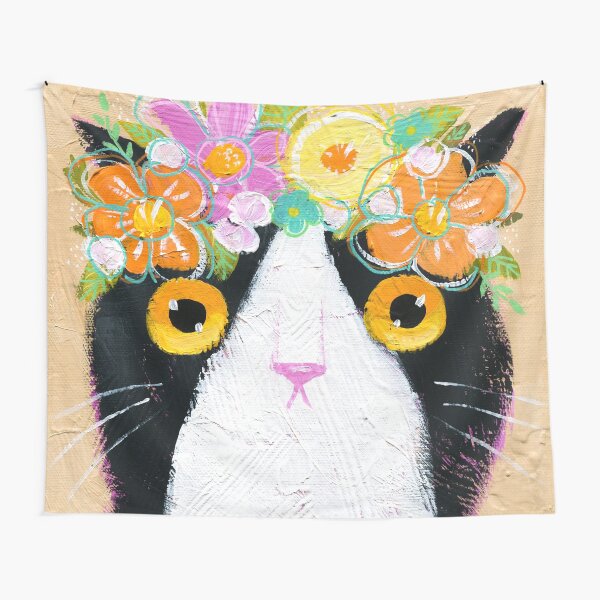 Item preview, Kitty's Flower Crown designed and sold by KilkennyCat Art.