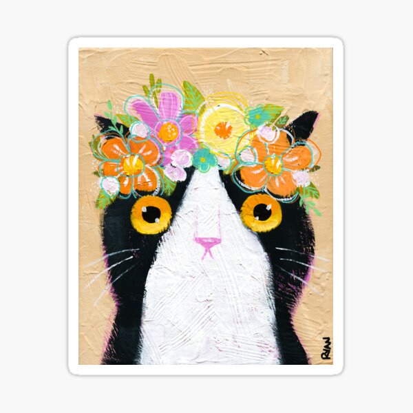 Artikel-Vorschau von Kittys Blumenkrone, designt und verkauft von KilkennyCat Art.