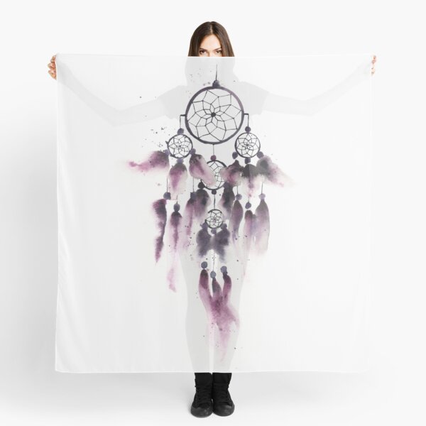 Dreamcatcher With Purple Feathers Scarf