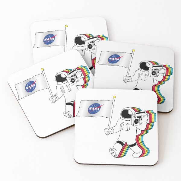 Item preview, Astronaut with boombox And Nasa Flag designed and sold by Talborol.