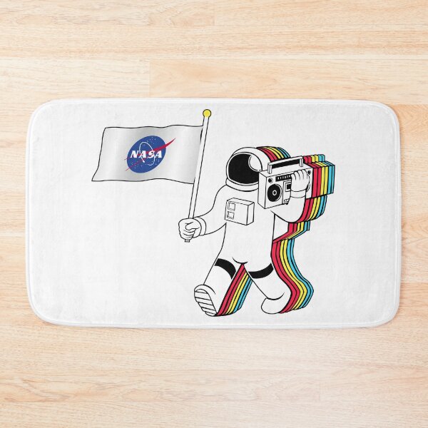 Item preview, Astronaut with boombox And Nasa Flag designed and sold by Talborol.