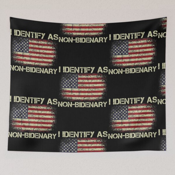 Item preview, Vintage Grunge American Flag I Identify As Non-Bidenary designed and sold by Crow Loftis.