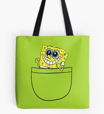 Pocket spongebob Tote Bag