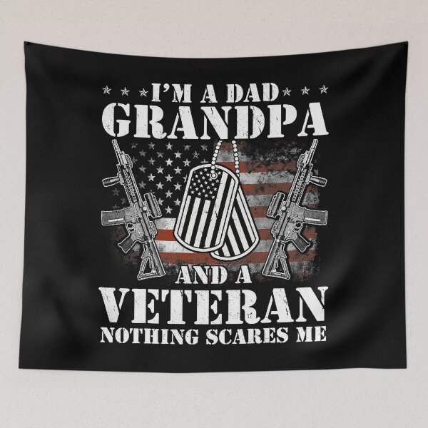 Item preview, I'm A Dad Grandpa And A Veteran Nothing Scares Me Father's Day designed and sold by Xtjjae.