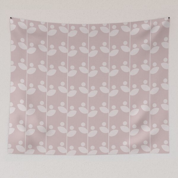 Item preview, Cute Minimalist Retro Leaves Pattern, Mid Century Modern Leaves Gray Pink designed and sold by scorpiolane.