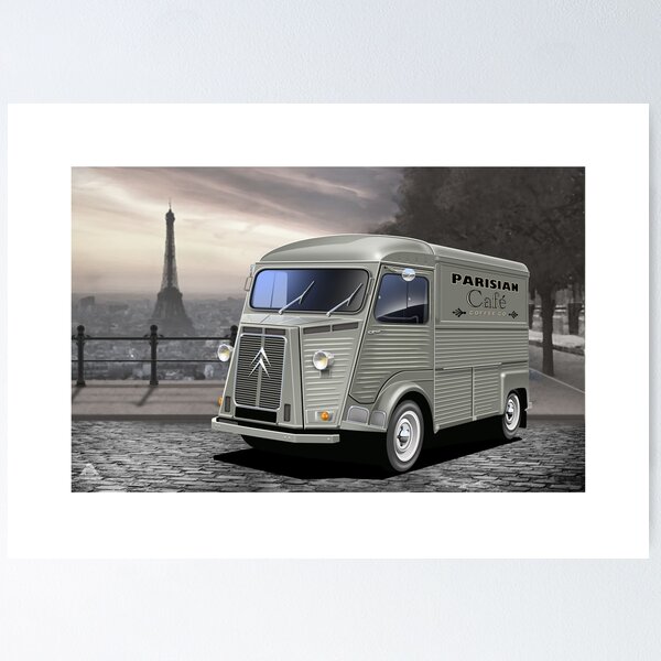 Item preview, Cit roen H Van Paris Scene illustration designed and sold by RJWautographics.