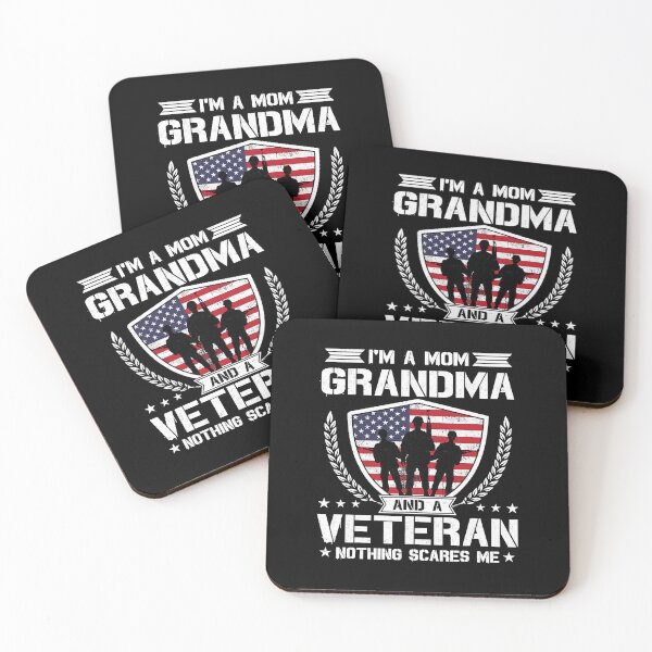 Item preview, I'm A Mom Grandma And A Veteran Nothing Scares Me designed and sold by Xtjjae.