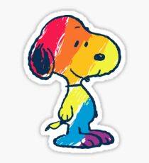 rainbow snoopy Sticker