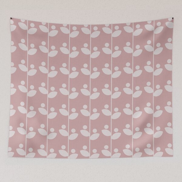 Item preview, Cute Minimalist Retro Leaves Pattern, Mid Century Modern Leaves Pink designed and sold by scorpiolane.