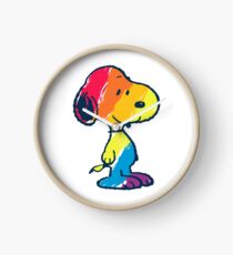 rainbow snoopy Clock