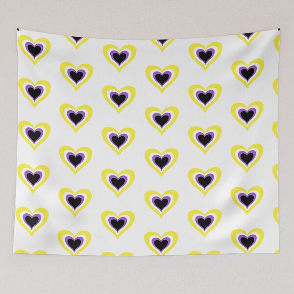 Item preview, Non-Binary Flag Heart  designed and sold by AllieJae.