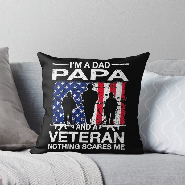 Item preview, I'm A Dad Papa And A Veteran Nothing Scares Me Father's Day designed and sold by Xtjjae.