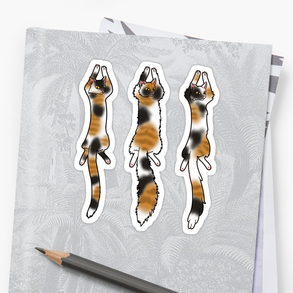 Calico Cats Sticker By Katedesotoart Redbubble 0282