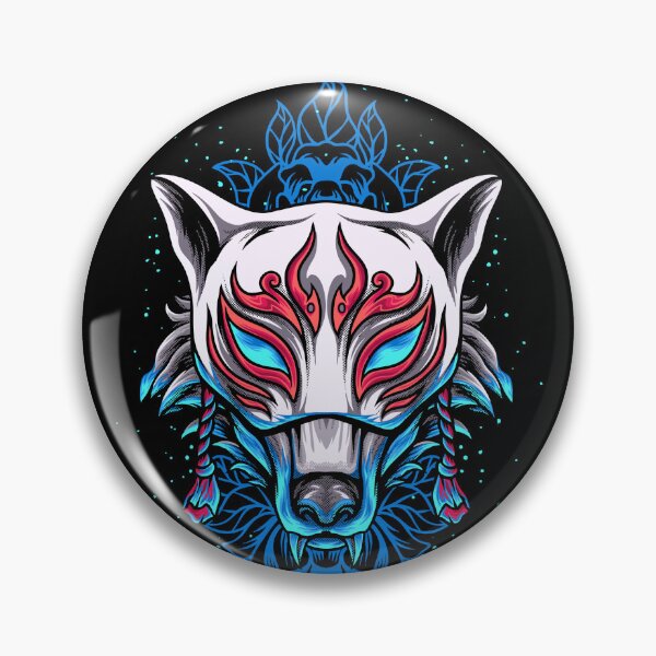 Item preview, Kitsune Japanese Folklore Chakra Fox Mask designed and sold by BakaOutfit.