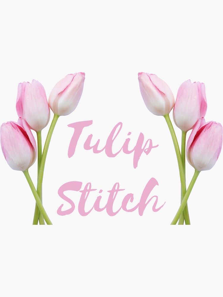 "Tulip Stitch Funny Crochet Puns Memes Mom Gift " Sticker by YURISPACE