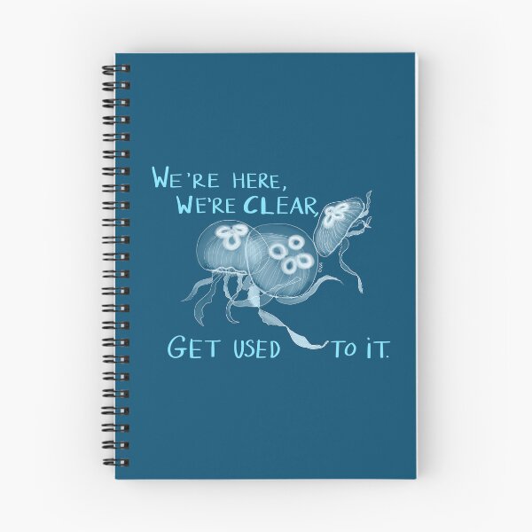 Item preview, We're here, we're clear (Jellyfish Pride) designed and sold by Olivia V. Ambrogio.