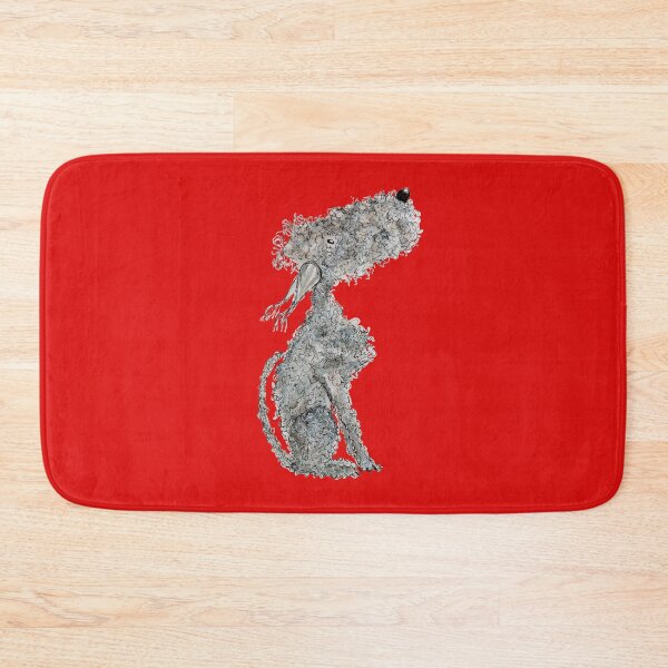 Item preview, Grey Dog Sitting Pretty, Blue Bedlington Terrier designed and sold by The Quaint and Quirky.