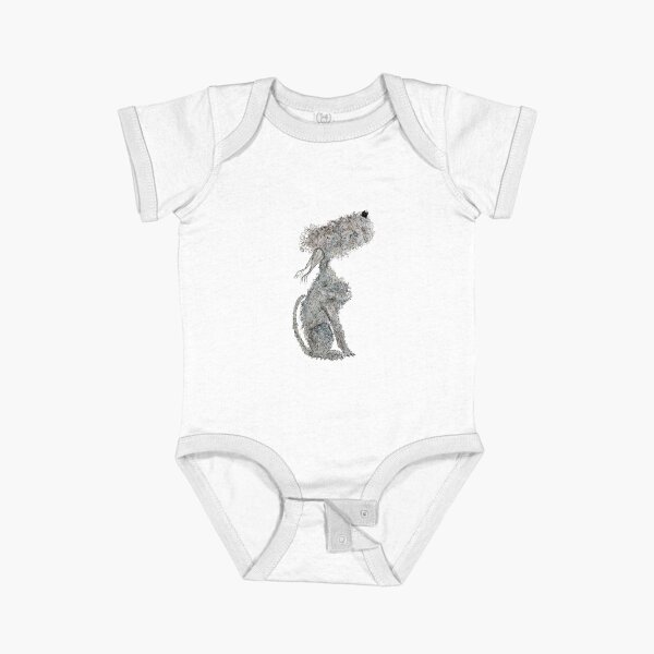 Item preview, Grey Dog Sitting Pretty, Blue Bedlington Terrier designed and sold by The Quaint and Quirky.