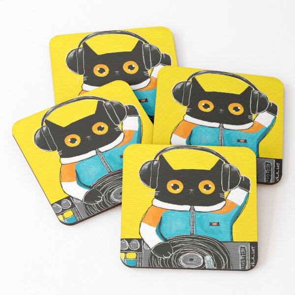 Item preview, DJ Cat 2 designed and sold by KilkennyCat Art.