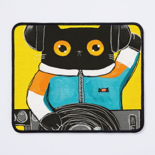 Item preview, DJ Cat 2 designed and sold by KilkennyCat Art.