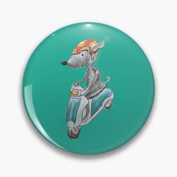 Item preview, Dog Riding a Moped, Bedlington Terrier on a Motorbike designed and sold by The Quaint and Quirky.