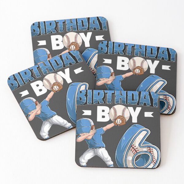 Item preview, Kids dabbing boy 6 year old Baseball Player 6th birthday party designed and sold by studiorabit.