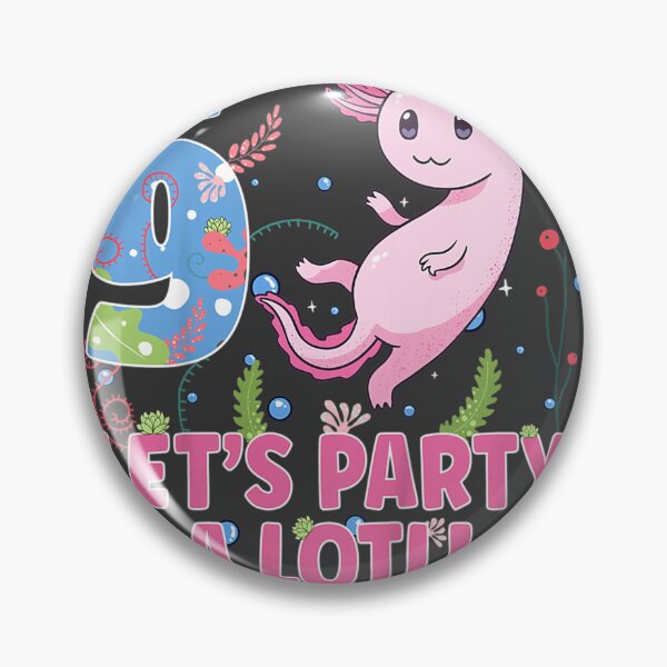 Item preview, Kids Cute Axolotl Motif 9 year old Axolotl Lover 9th Birthday designed and sold by studiorabit.