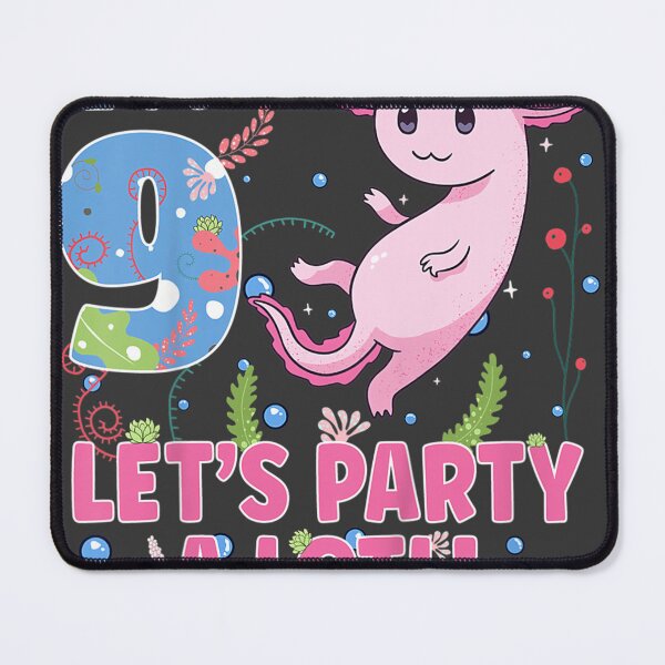 Item preview, Kids Cute Axolotl Motif 9 year old Axolotl Lover 9th Birthday designed and sold by studiorabit.