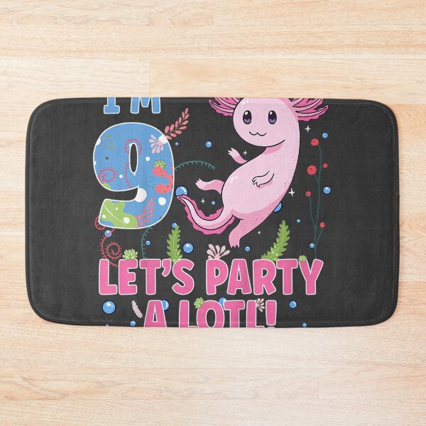 Item preview, Kids Cute Axolotl Motif 9 year old Axolotl Lover 9th Birthday designed and sold by studiorabit.