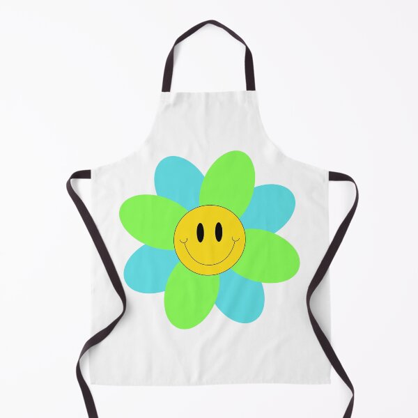 Item preview, Green and Blue Smiley Face Flower designed and sold by Isa Daniels.