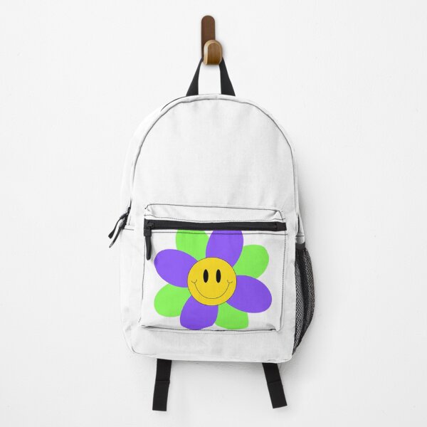 Item preview, Green and Purple Smiley Face Flower designed and sold by Isa Daniels.
