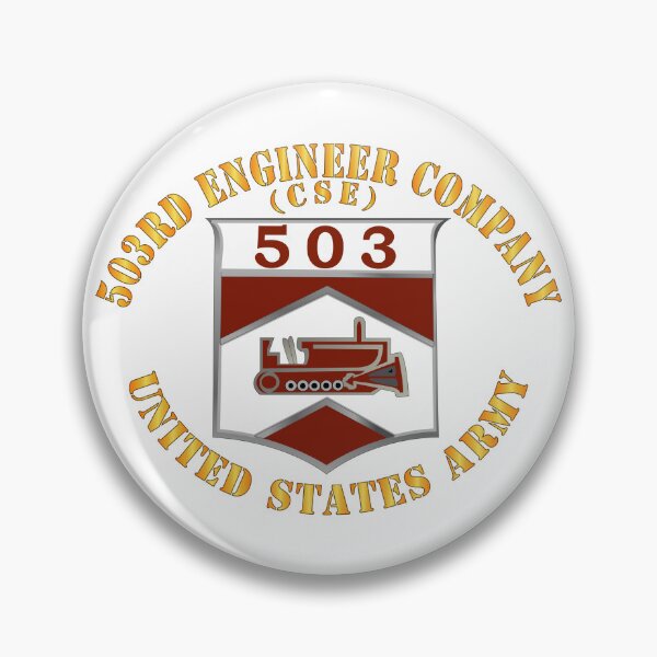 Artikelvorschau, Armee - 503. Eng Company - US Army X 300 entworfen und verkauft von Military Insignia Products.