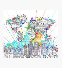 world map Photographic Print