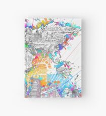 Cuaderno de tapa dura mapa del mundo
