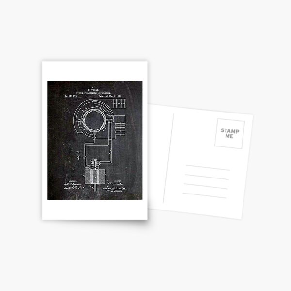 System Of Electrical Distribution Nikola Tesla BY CALLISC Postcard