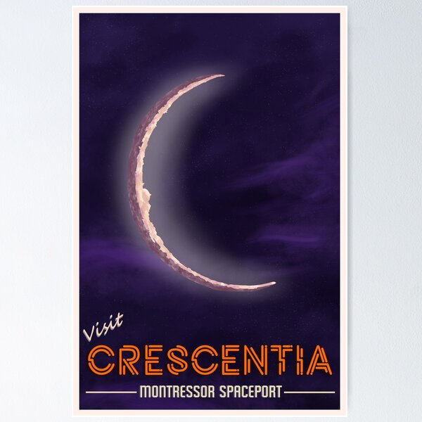 Item preview, Montressor Spaceport Travel Poster designed and sold by swankytim.