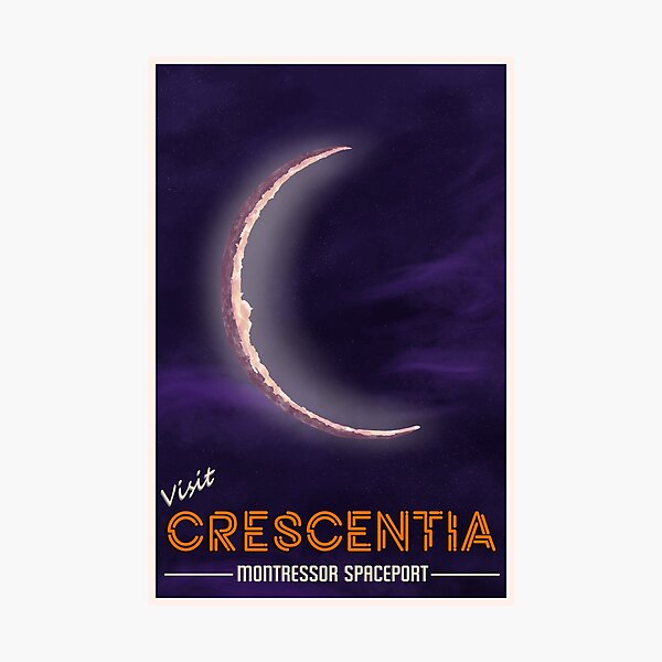 Item preview, Montressor Spaceport Travel Poster designed and sold by swankytim.