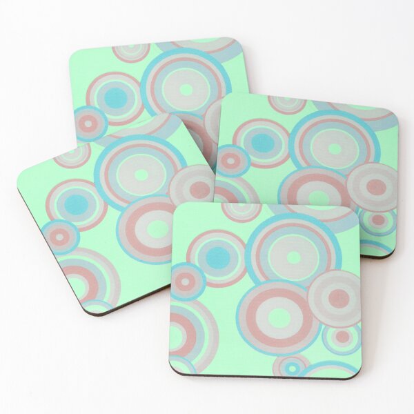 Item preview, Retro Inspired Geometric Circles - Mint Green designed and sold by TotallyRetroArt.