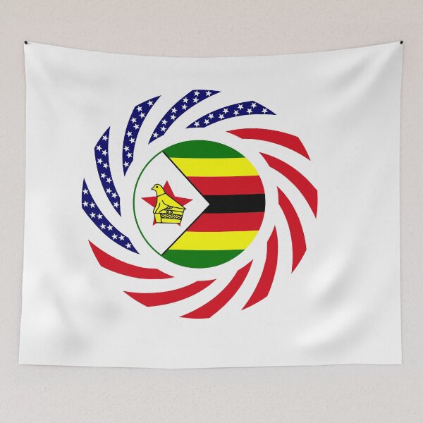 Item preview, Zimbabwean American Multinational Patriot Flag Series designed and sold by Carbon-Fibre Media.