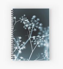 Midnight Glow. Dark Floral Spiral Notebook