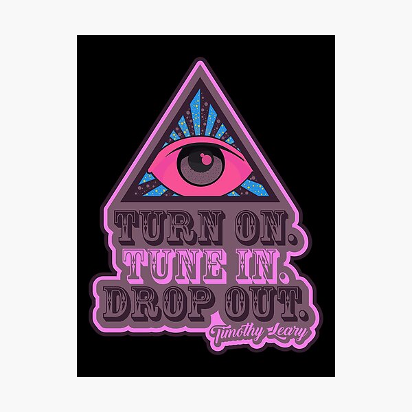 Vista previa del artículo con la obra «"¡Encienda, sintonice, salga!" Timothy Leary - Generación Beatnick - Ácidos», diseñado y vendido por Boogosh.