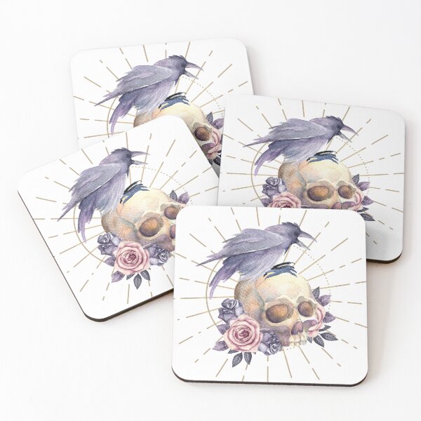 Item preview, Graphic pastel water color skull print designed and sold by Jaruart.