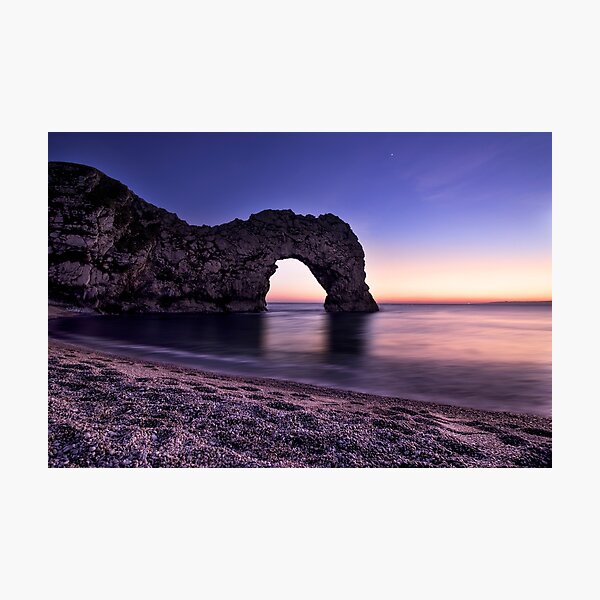 Durdle Door Twilight with Venus shining rightly in the firmament. Photographic Print