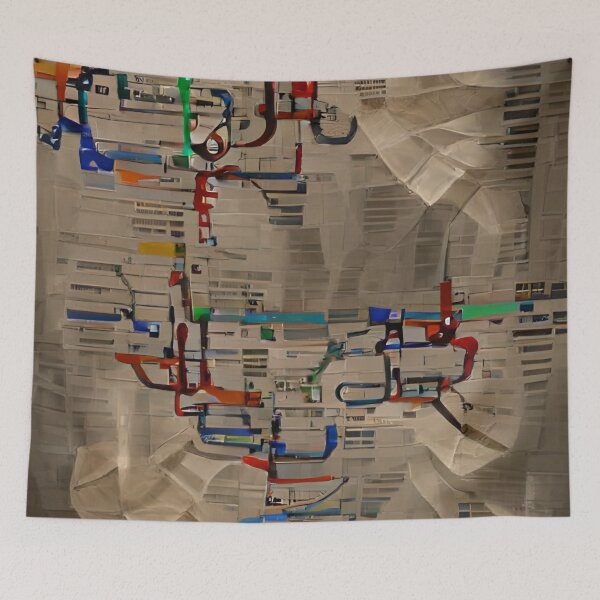 Item preview, Metro Map | Artificial Inteligence Generated Art designed and sold by AllAboutAI.
