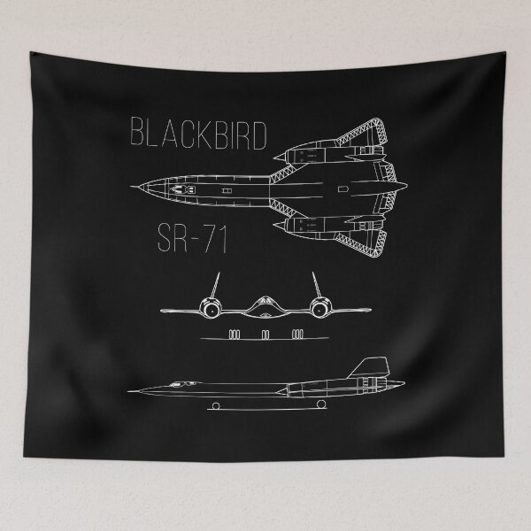 Item preview, SR-71 Blackbird US Military Aircraft Blueprint #2222 designed and sold by Rare-Militia.