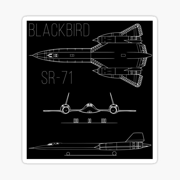 Item preview, SR-71 Blackbird US Military Aircraft Blueprint #2222 designed and sold by Rare-Militia.